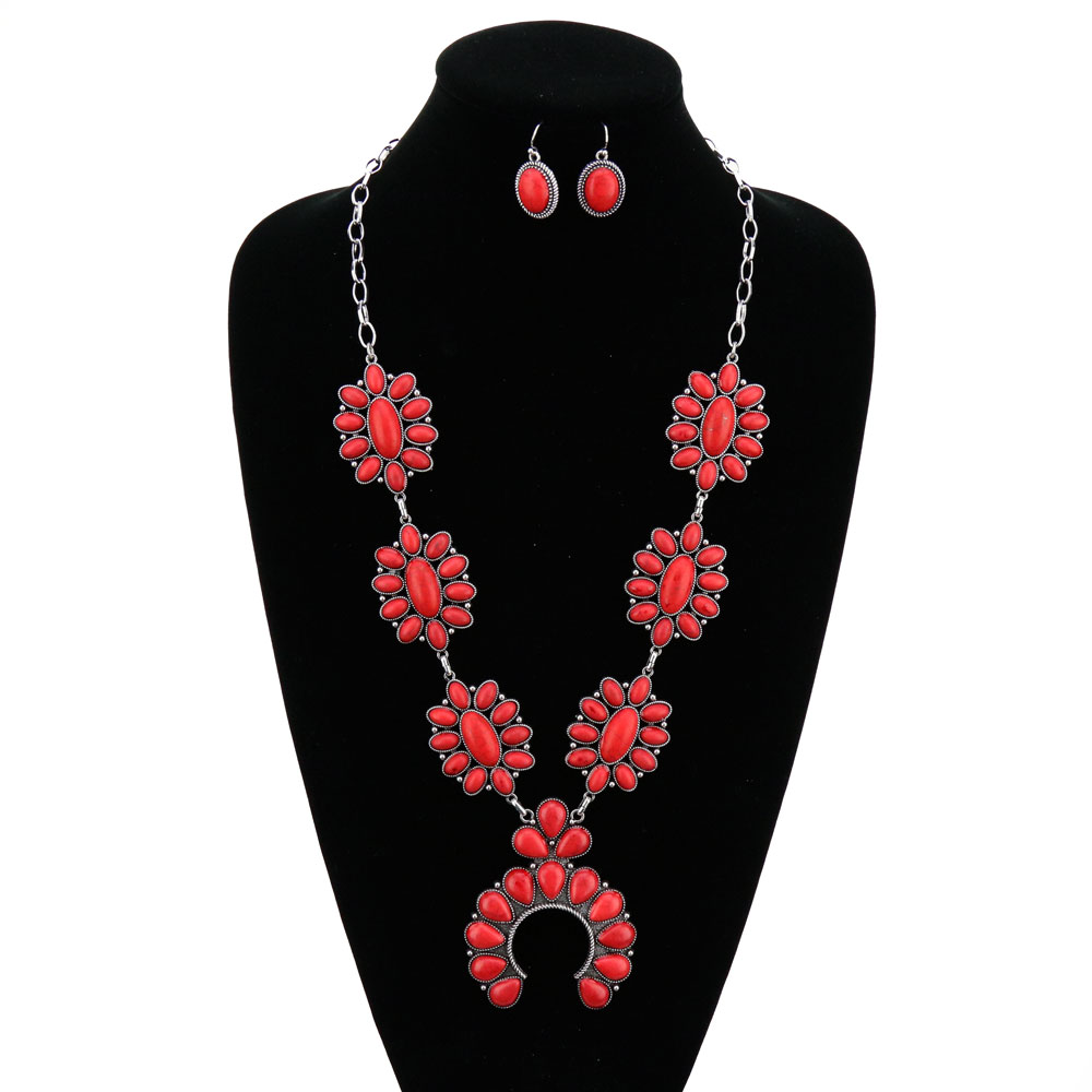 Statement Squash Blossom Necklace Set - Image 2