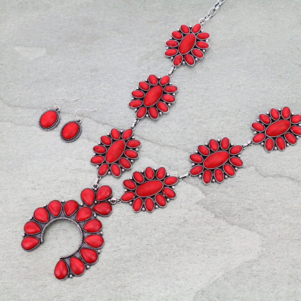 Statement Squash Blossom Necklace Set