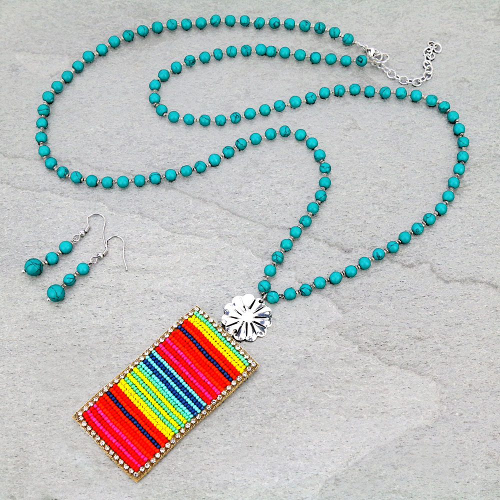 Handmade Navajo Style Seed Bead Necklace Set