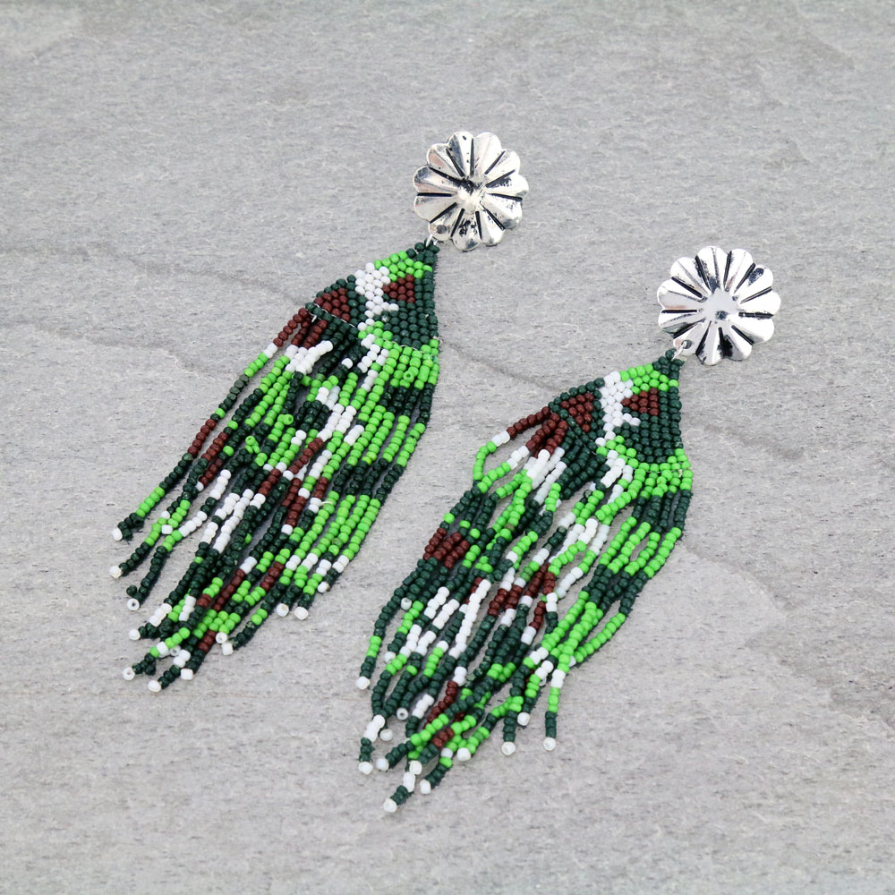 Handmade Seed Bead Stud Earrings