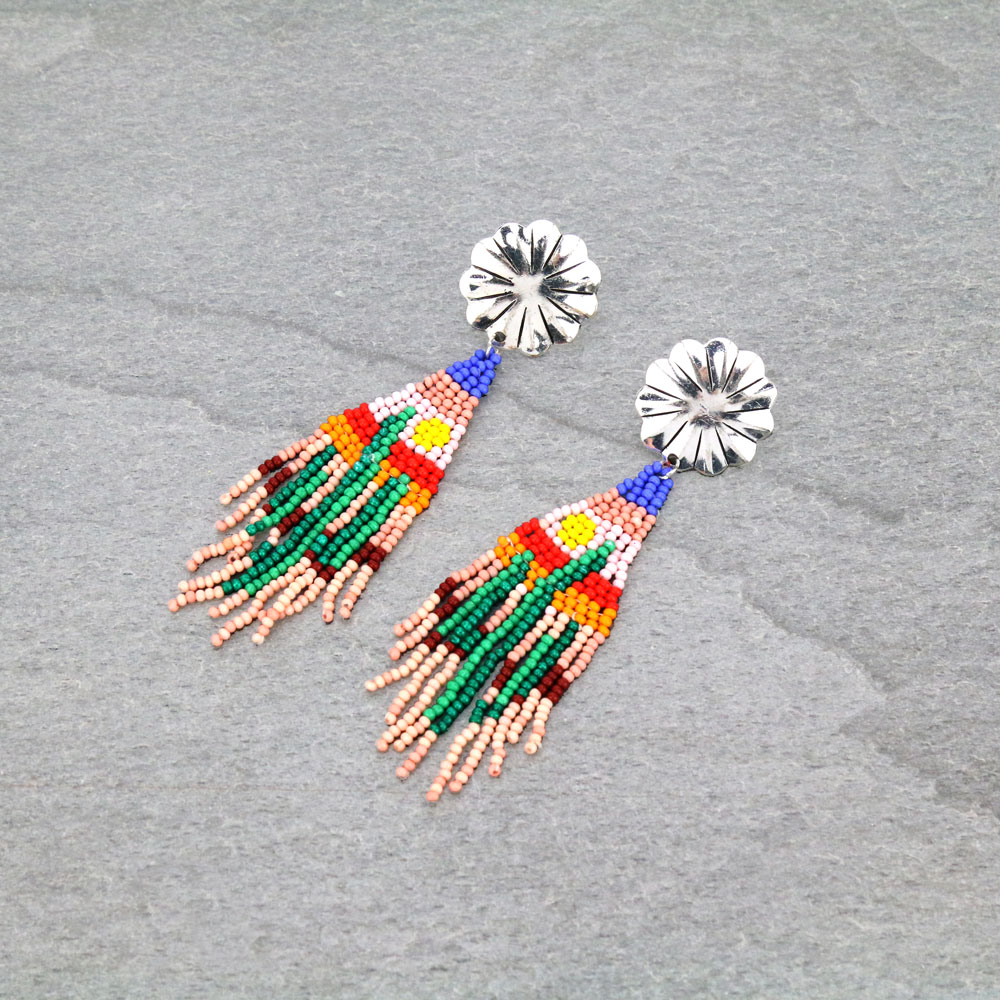 Handmade Seedbead Stud Earrings
