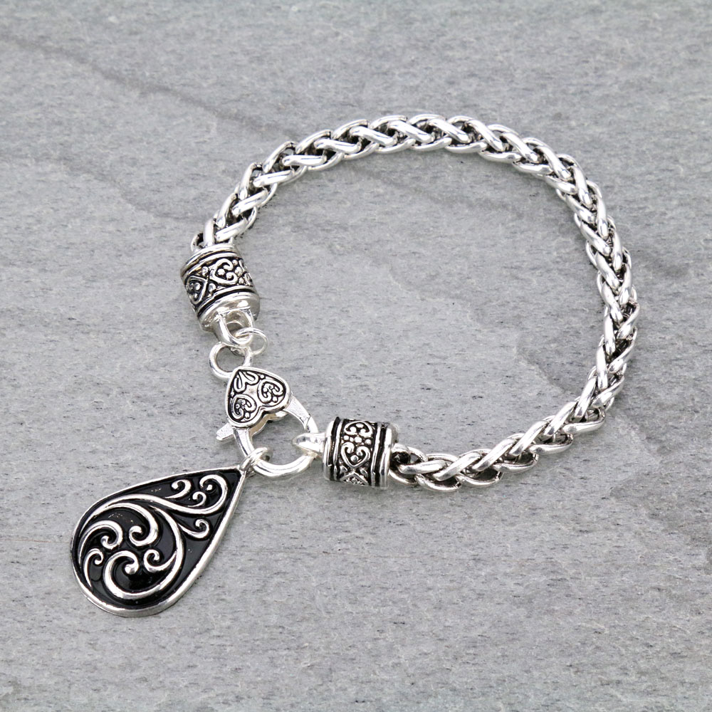 Designer Line Charm Chain Bracelet