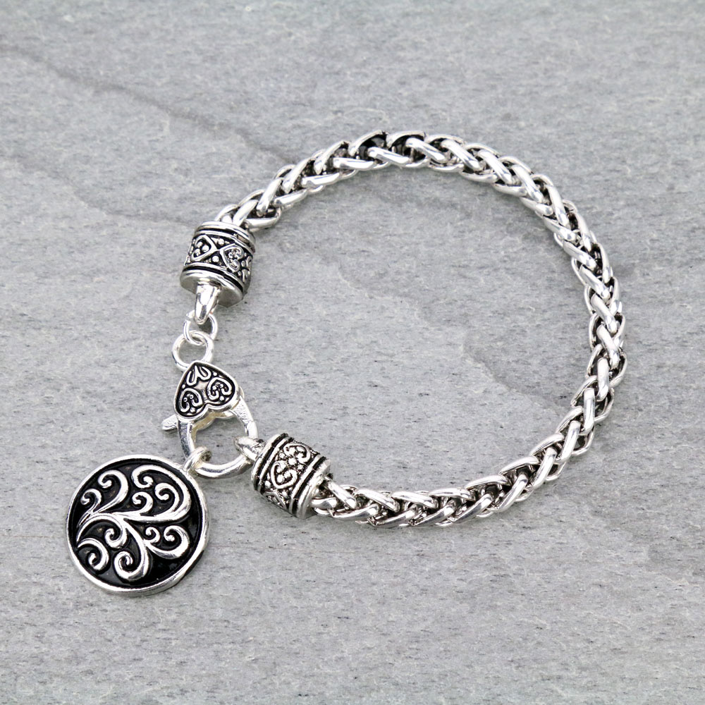 Designer Line Charm Chain Bracelet