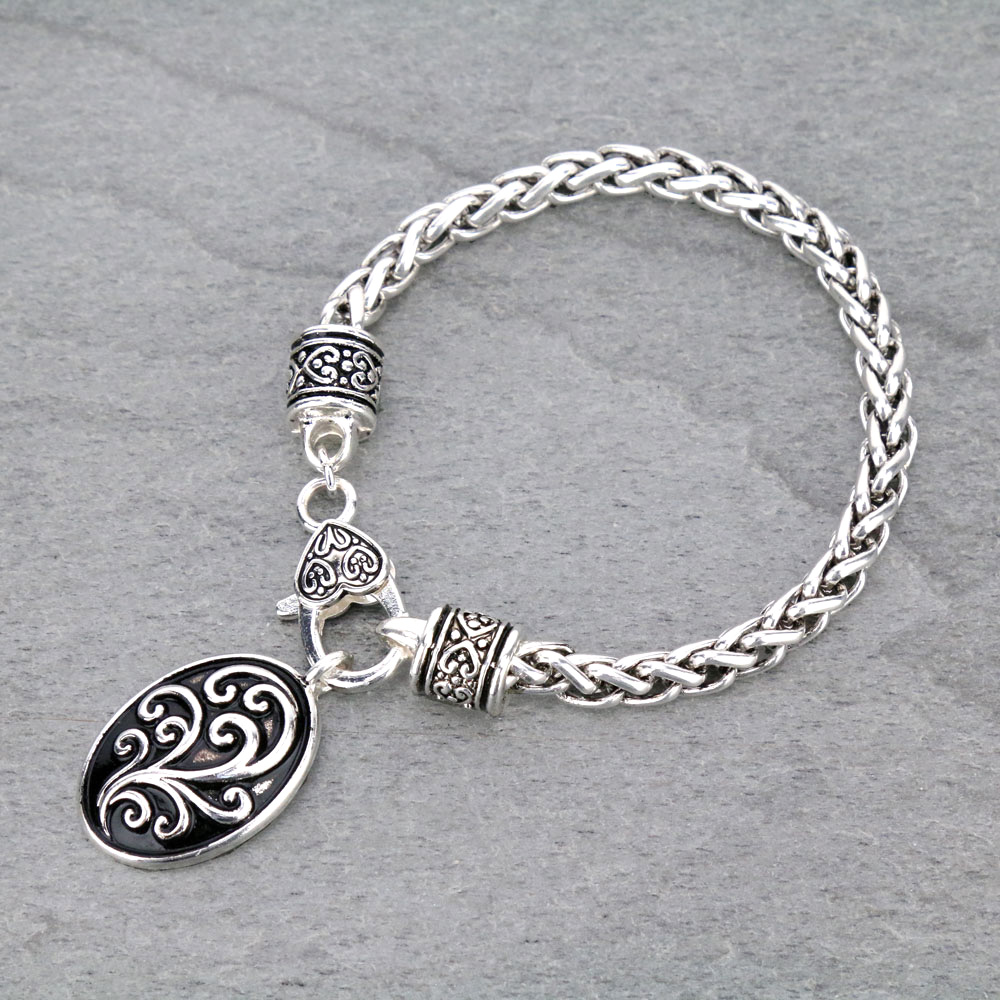 Designer Line Charm Chain Bracelet