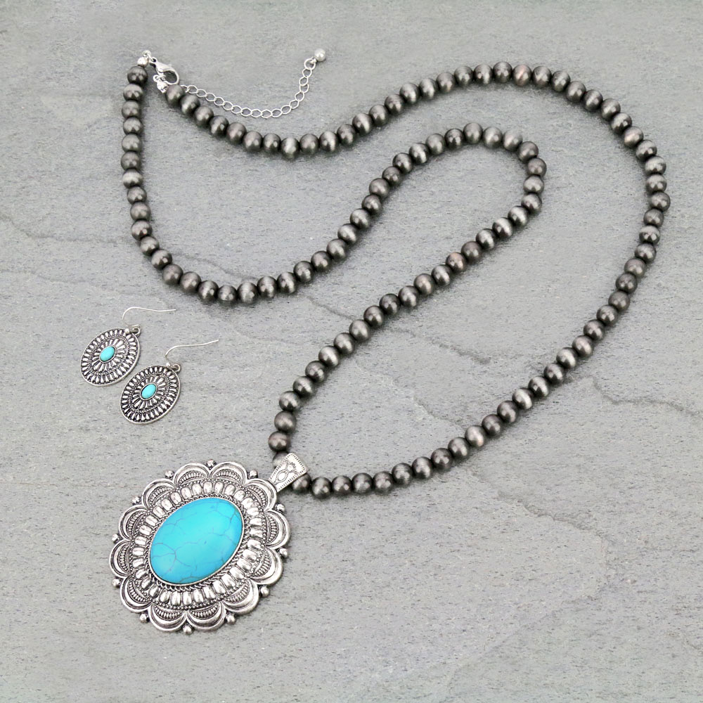 Western Concho Necklace Set