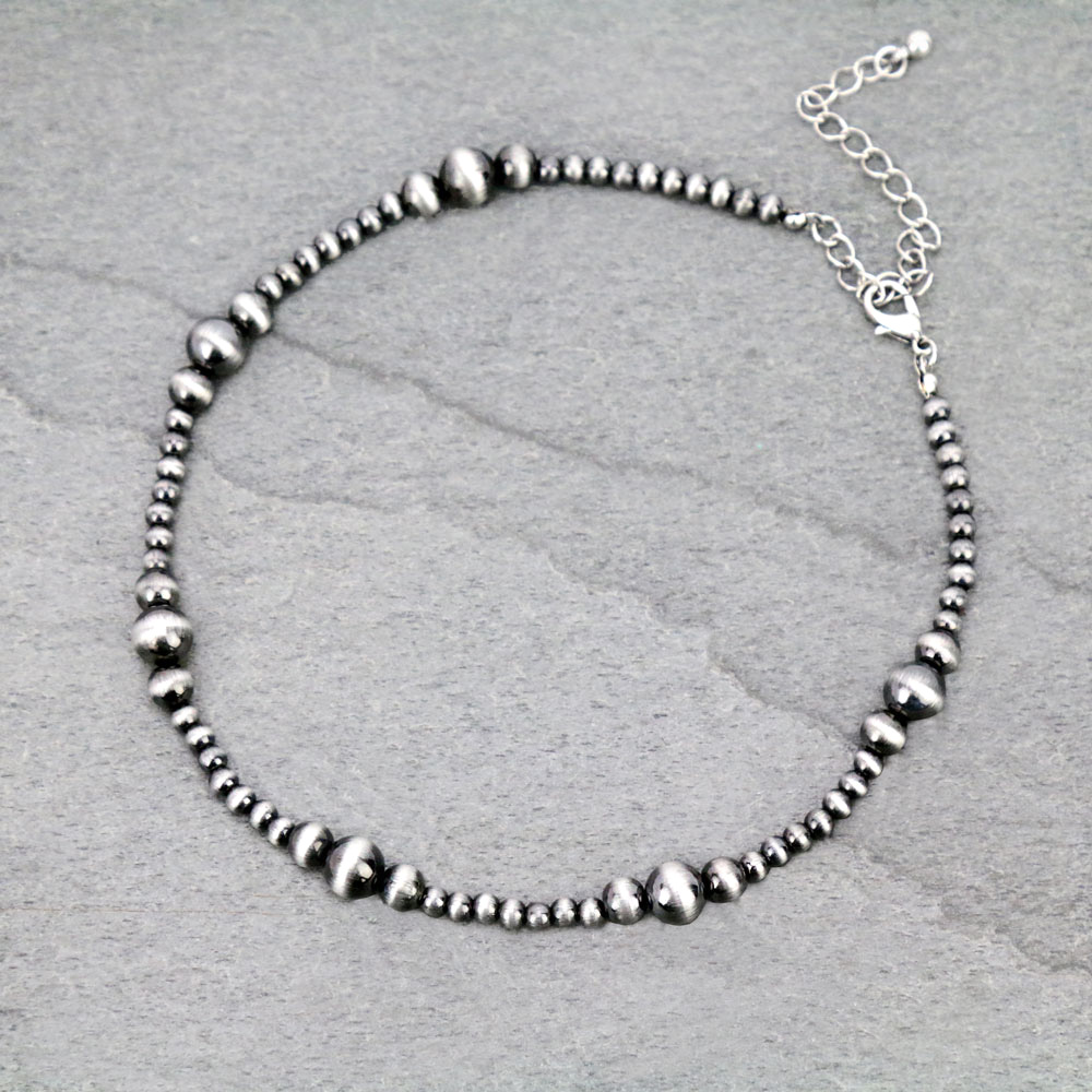 Navajo Style Pearl Choker Necklace