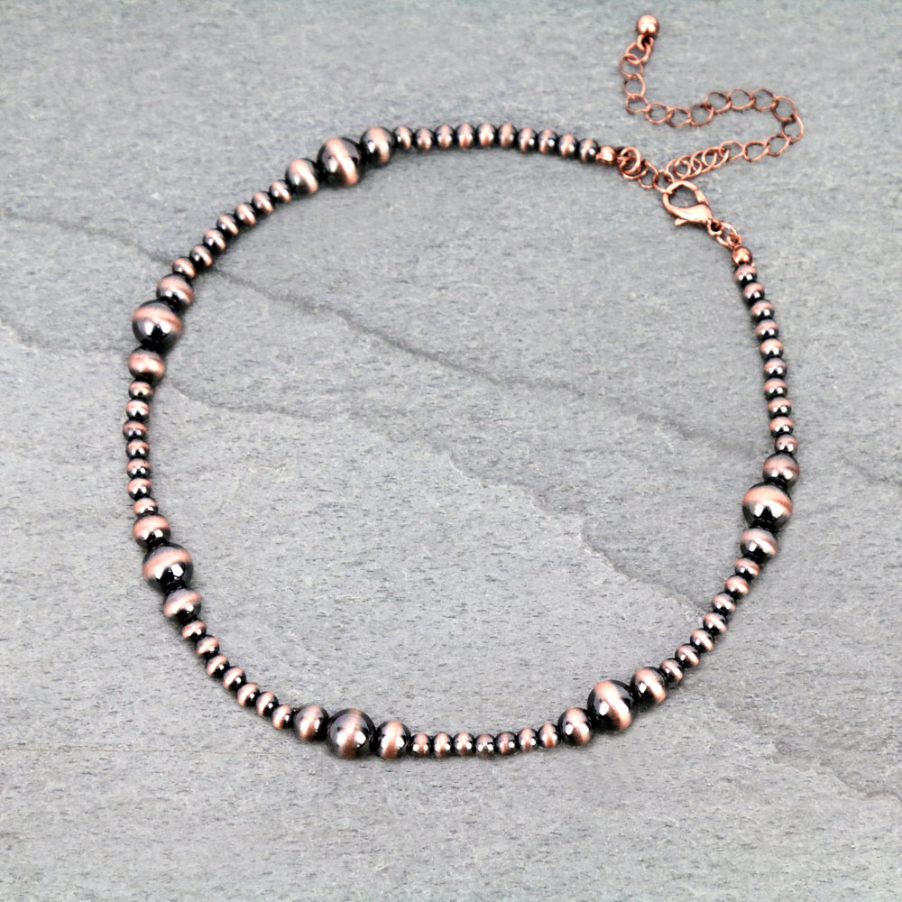 Navajo Style Pearl Choker Necklace