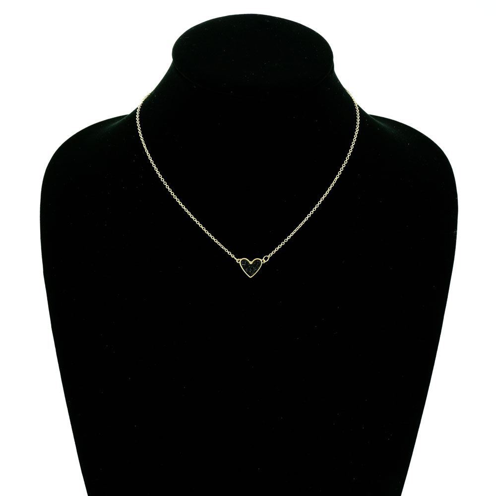 Heart Druzy Stone Necklace - Image 2