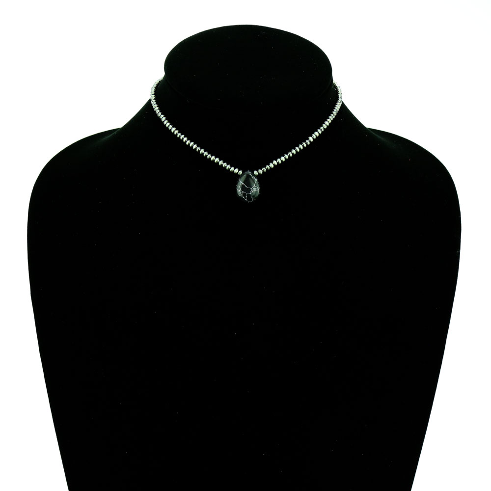 Stone Pendant Choker Necklace - Image 2
