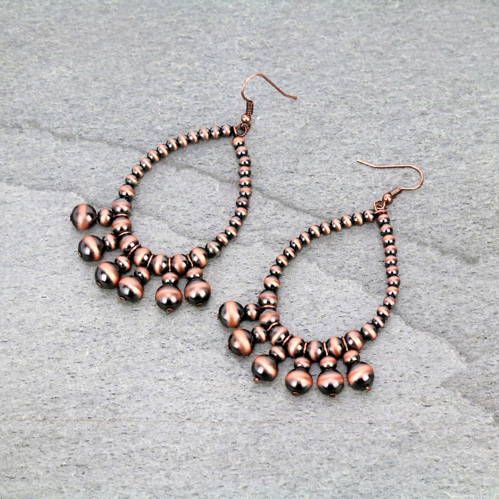 Navajo Style Bead Dangle Earrings