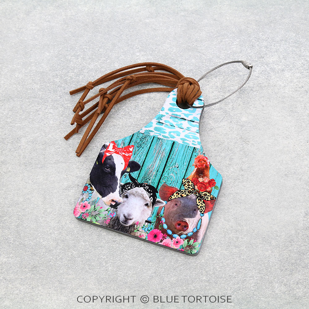 Western Farm Animal Cattle Tag Luggage Tag