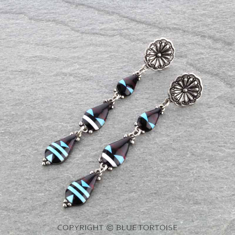 Western Navajo Style Post Earrings