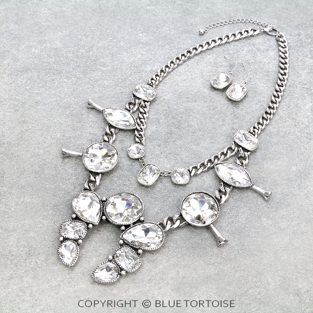Squash Blossom Stone Necklace Set