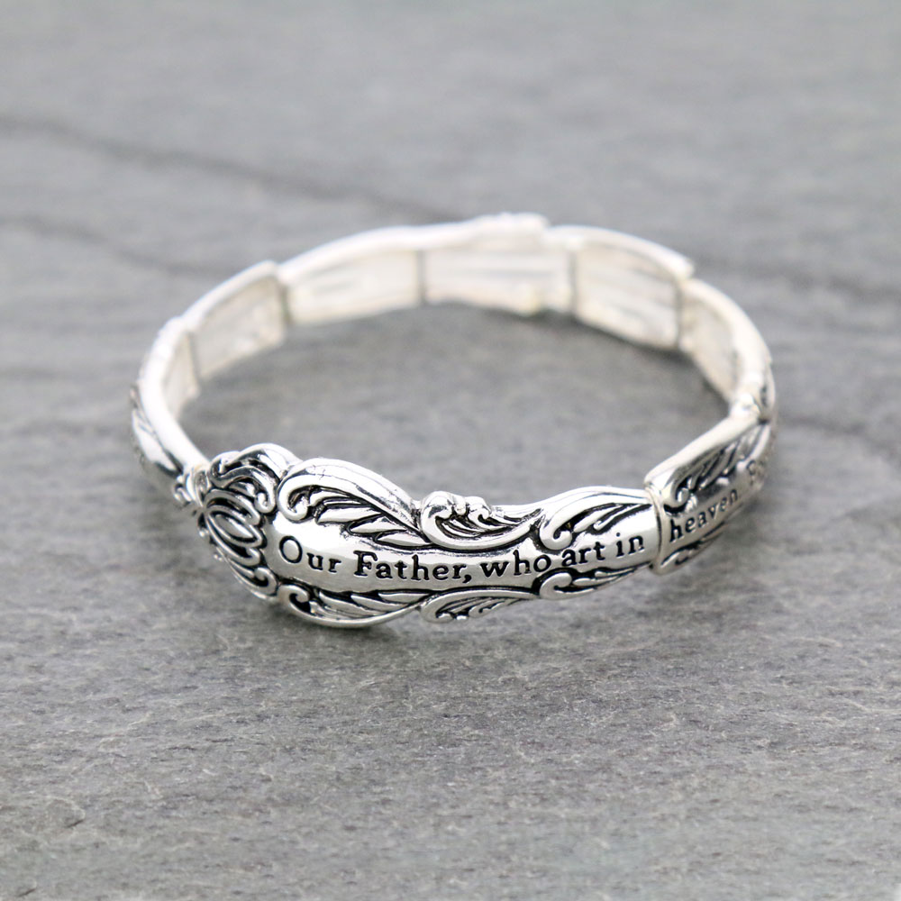 Inspiration "Lord's Prayer" Spoon Stretch Bracelet