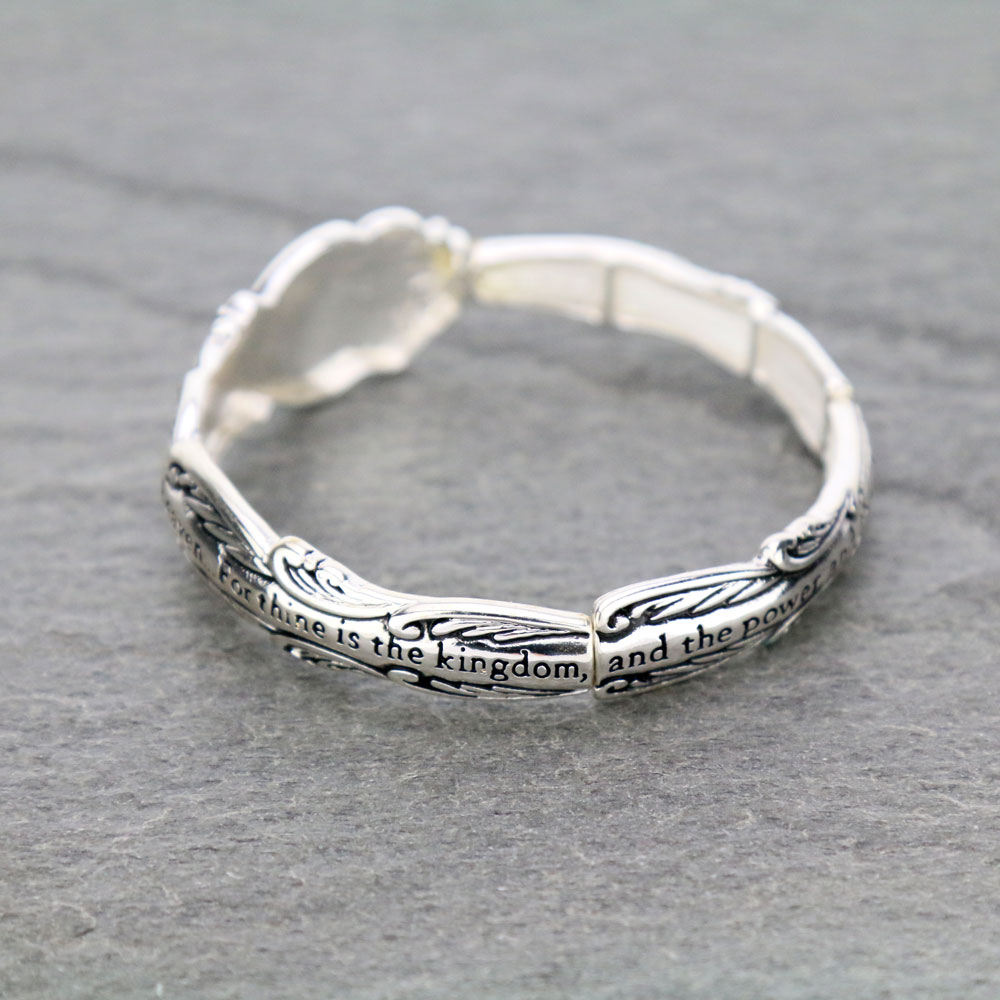 Inspiration "Lord's Prayer" Spoon Stretch Bracelet - Image 2