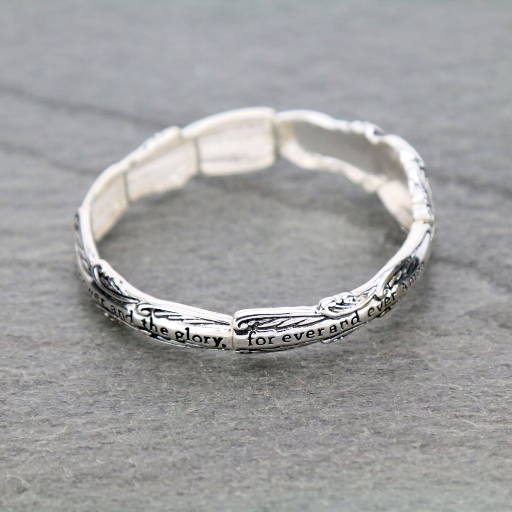 Inspiration "Lord's Prayer" Spoon Stretch Bracelet - Image 3