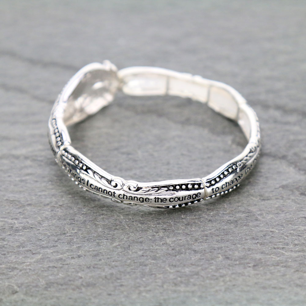 Inspiration "Serenity Prayer" Spoon Stretch Bracelet - Image 2