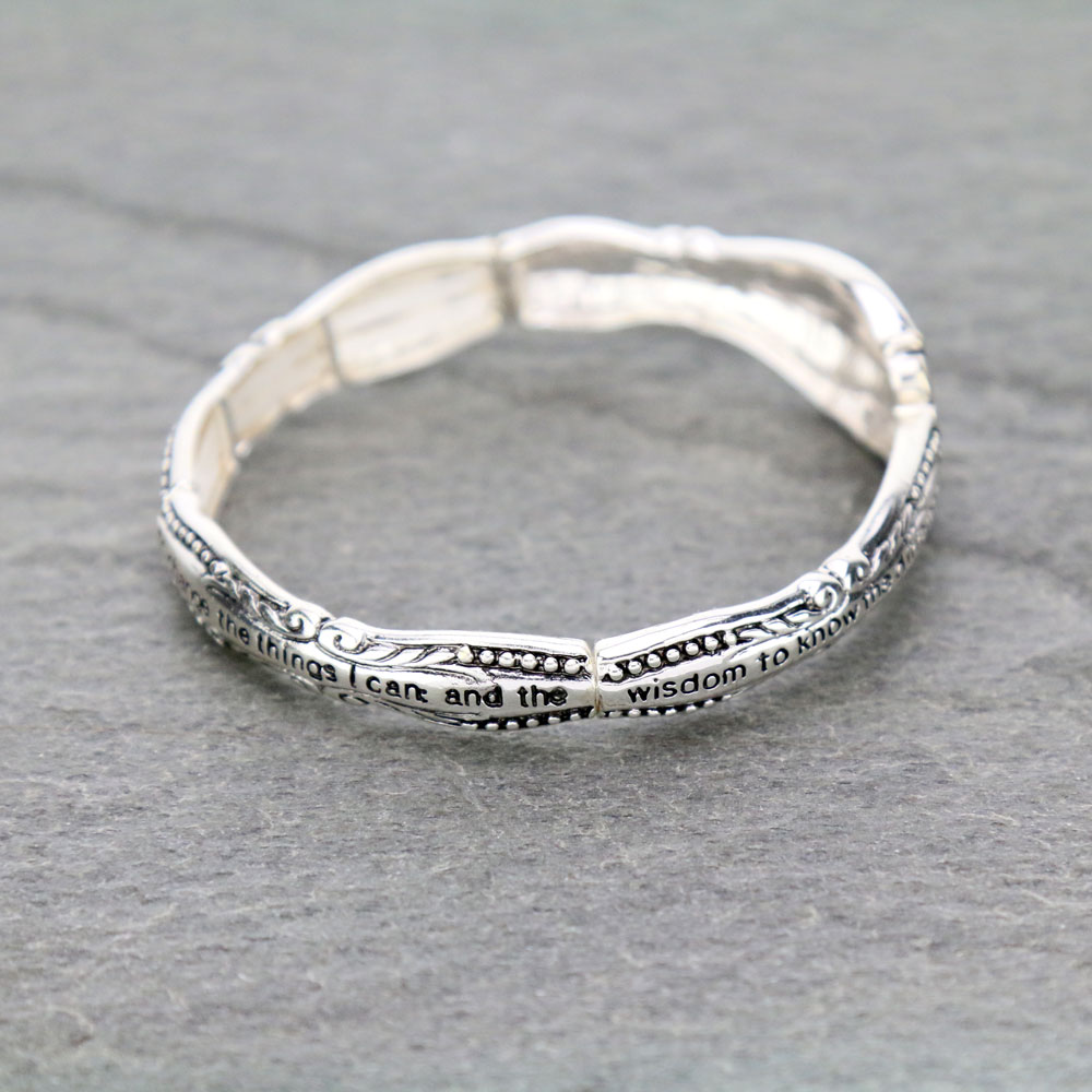 Inspiration "Serenity Prayer" Spoon Stretch Bracelet - Image 3