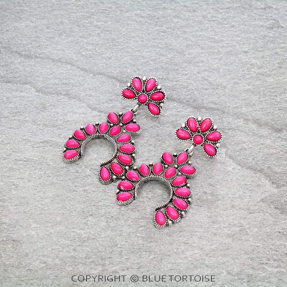 Western Squash Blossom Stud Earrings