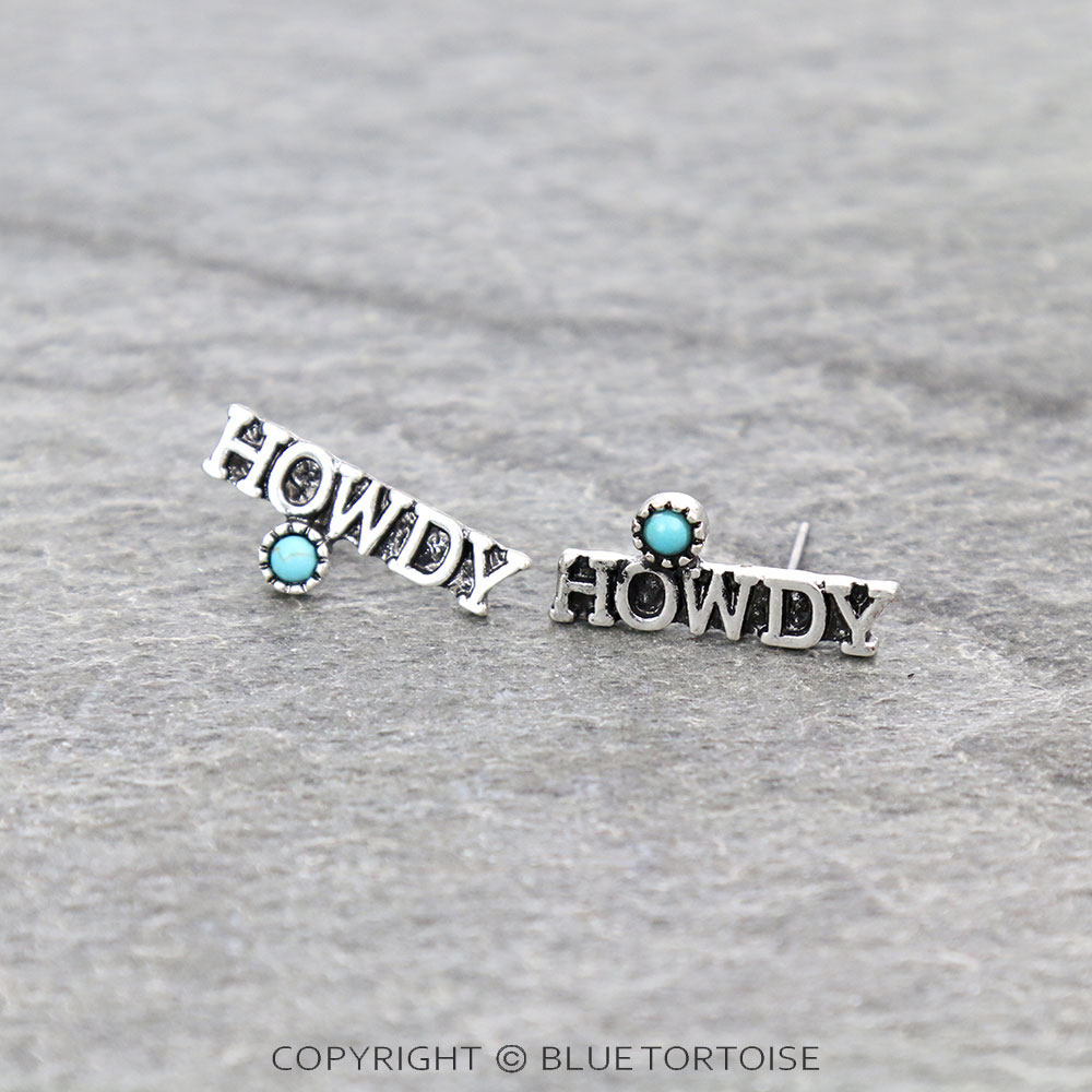 "HOWDY" TQ Stud Earrings