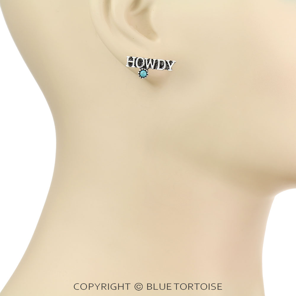 "HOWDY" TQ Stud Earrings - Image 2