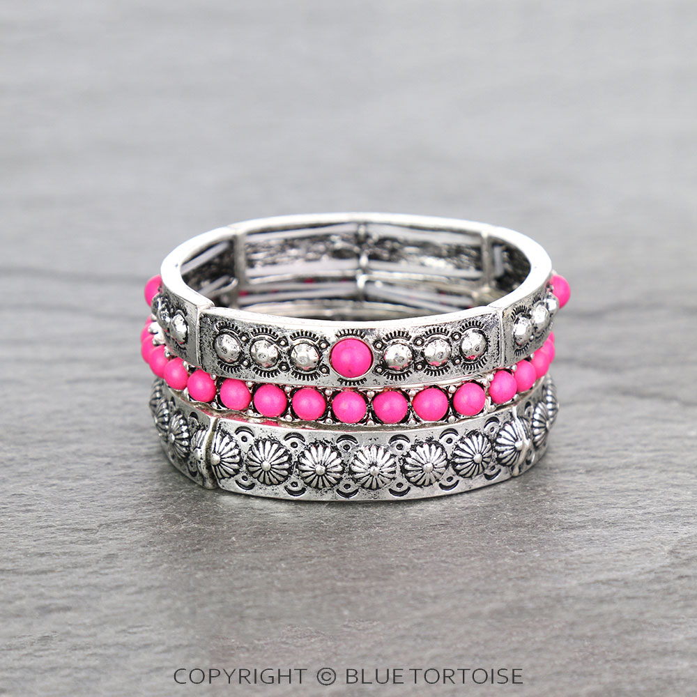 Western Design Stone Stackable Bracelets
