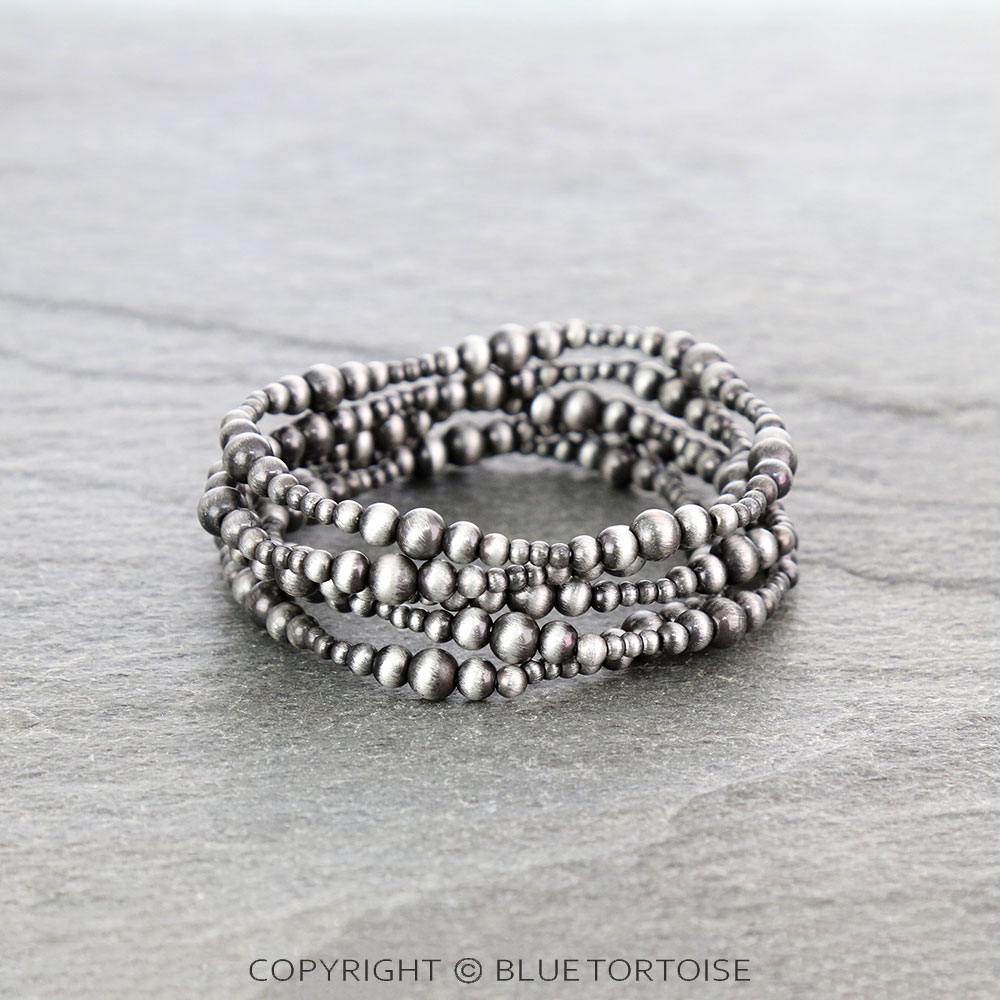 Western Navajo Style Pearl Stackable Bracelets