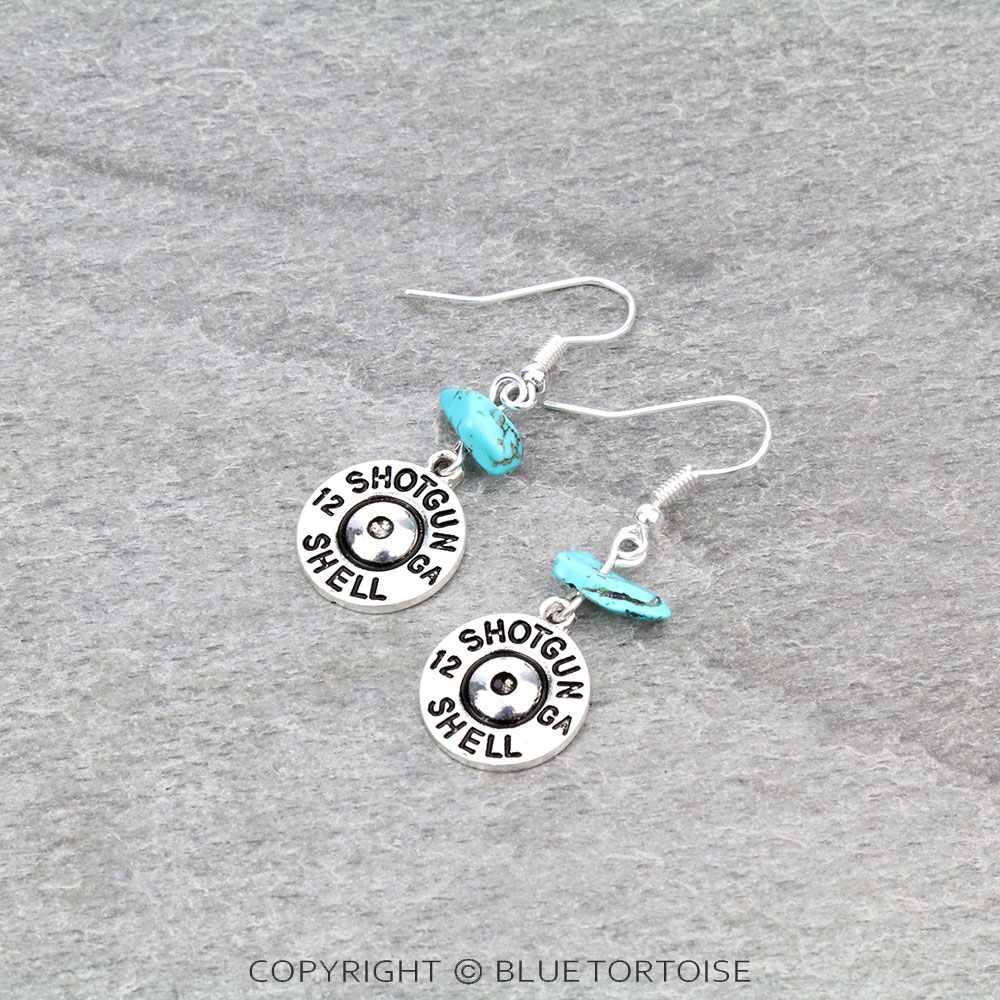 Western Shotgun Shell Dangle Earrings