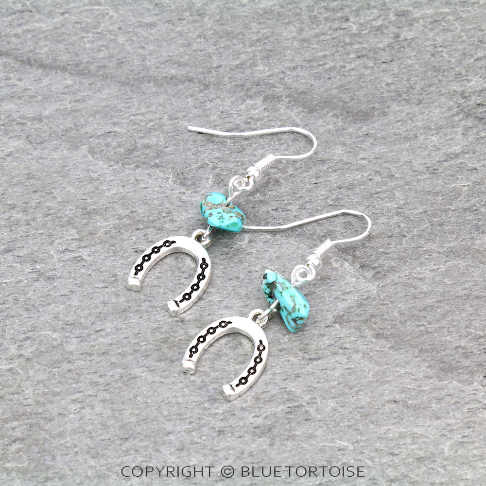 Western Horseshoe Dangle Earrings