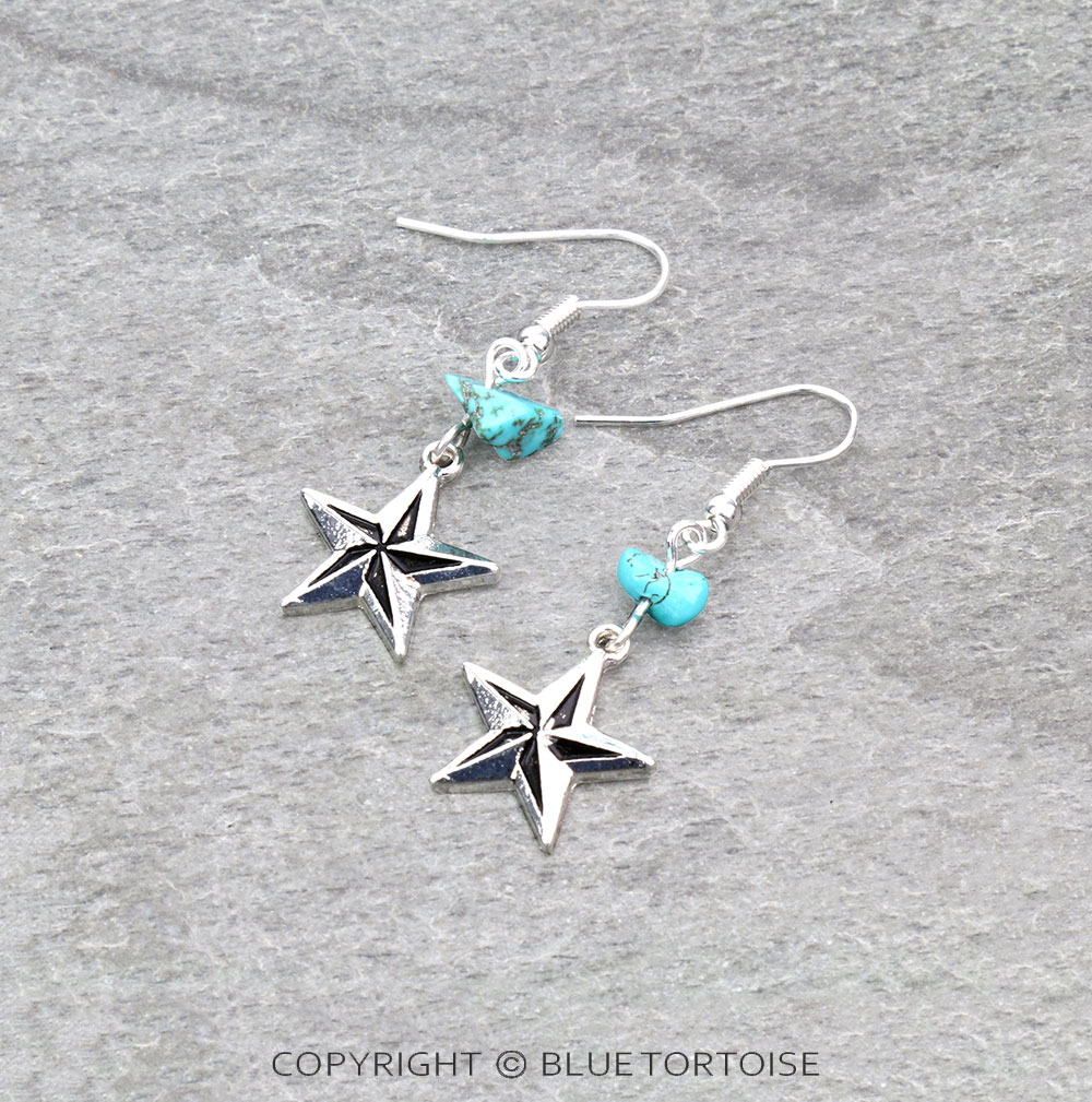 Western Star Dangle Earrings