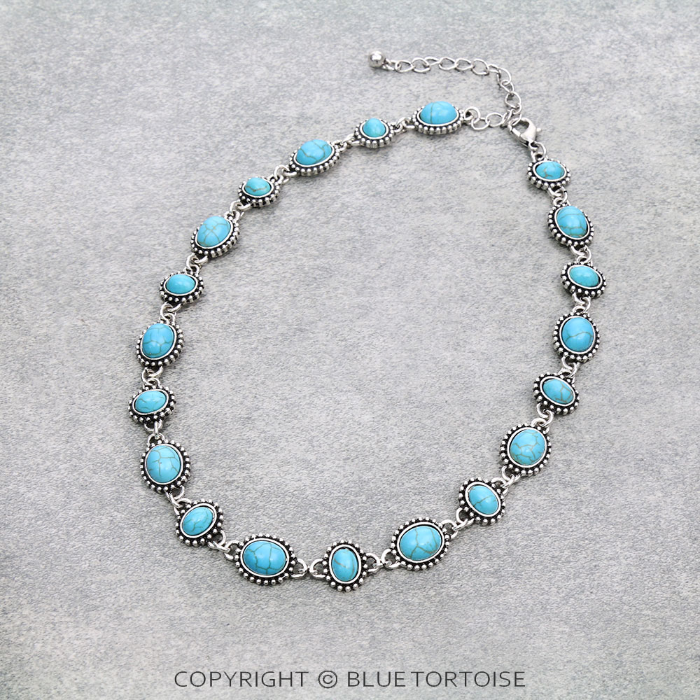 Western Stone Statement Necklace