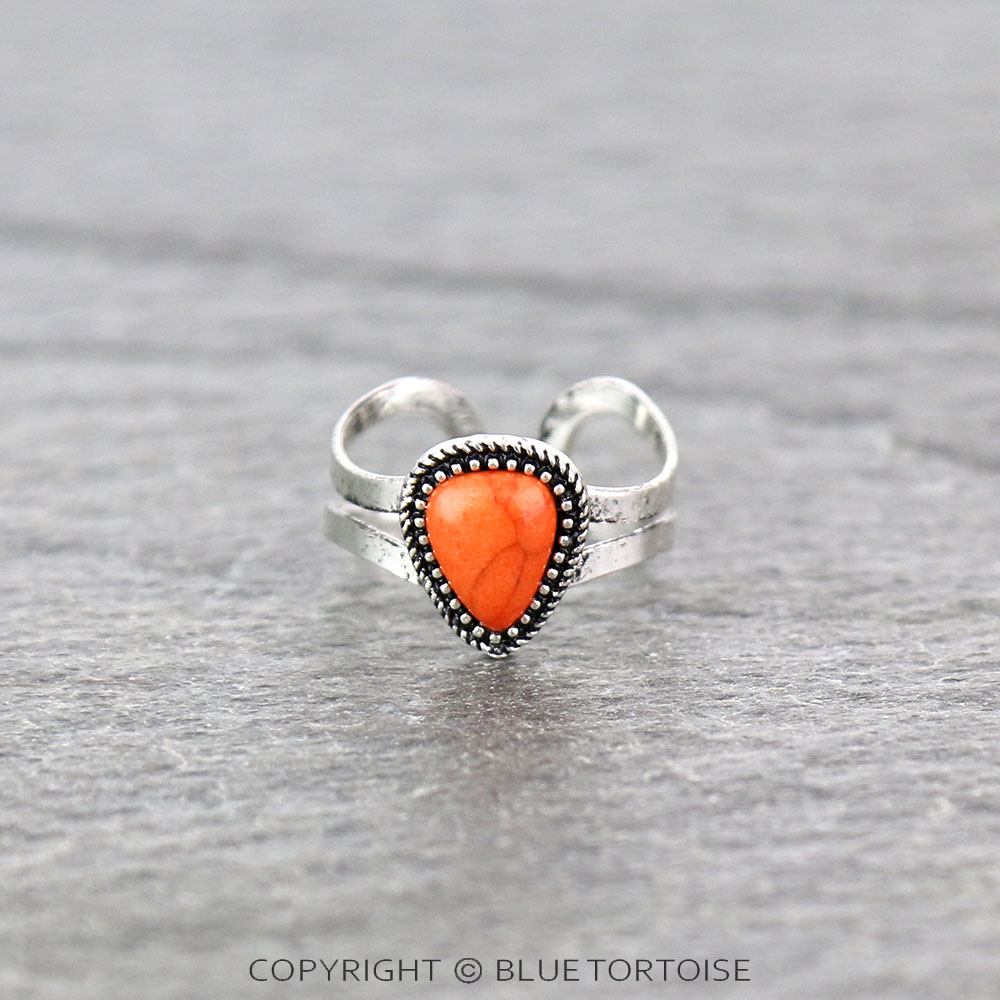 Western Stone Adjustable Ring
