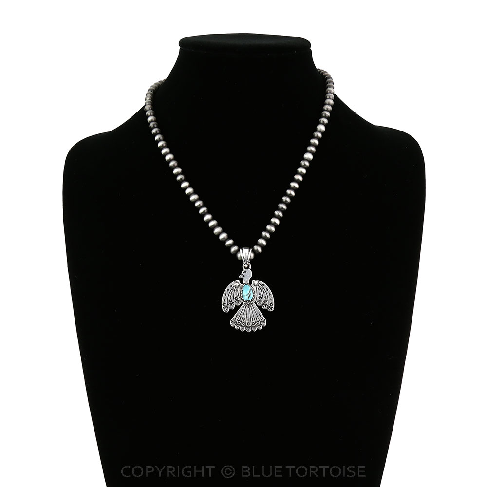 Western Thunderbird Stone Pendant Necklace - Image 2