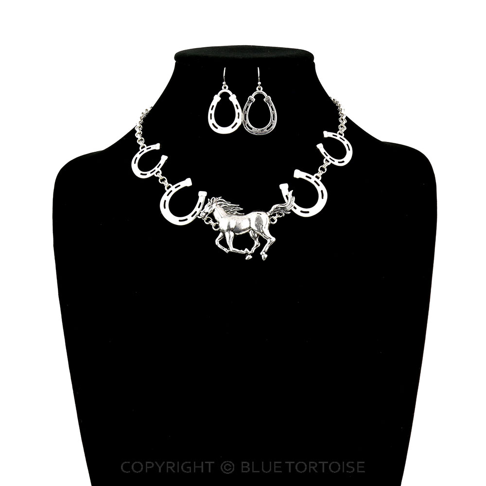 Western Horse Chain Necklace Set - Image 2