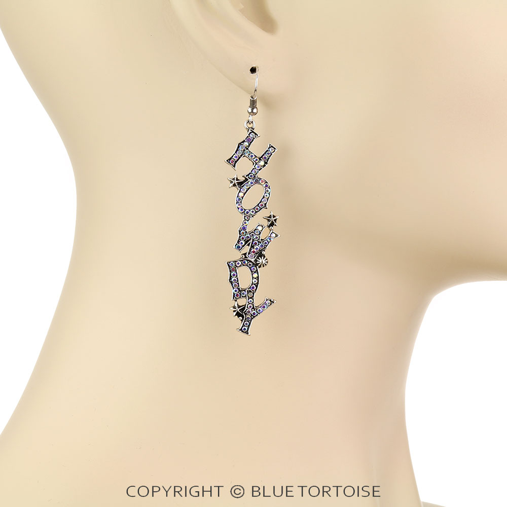 "Howdy" Stone Dangle Earrings - Image 2