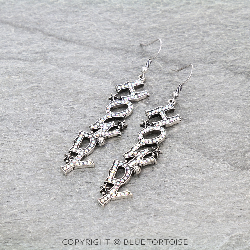 "Howdy" Stone Dangle Earrings