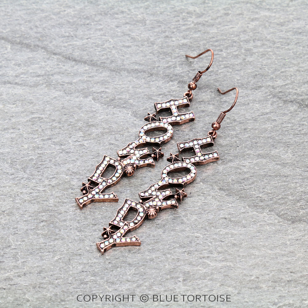 "Howdy" Stone Dangle Earrings
