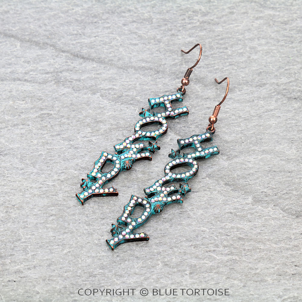 "Howdy" Stone Dangle Earrings
