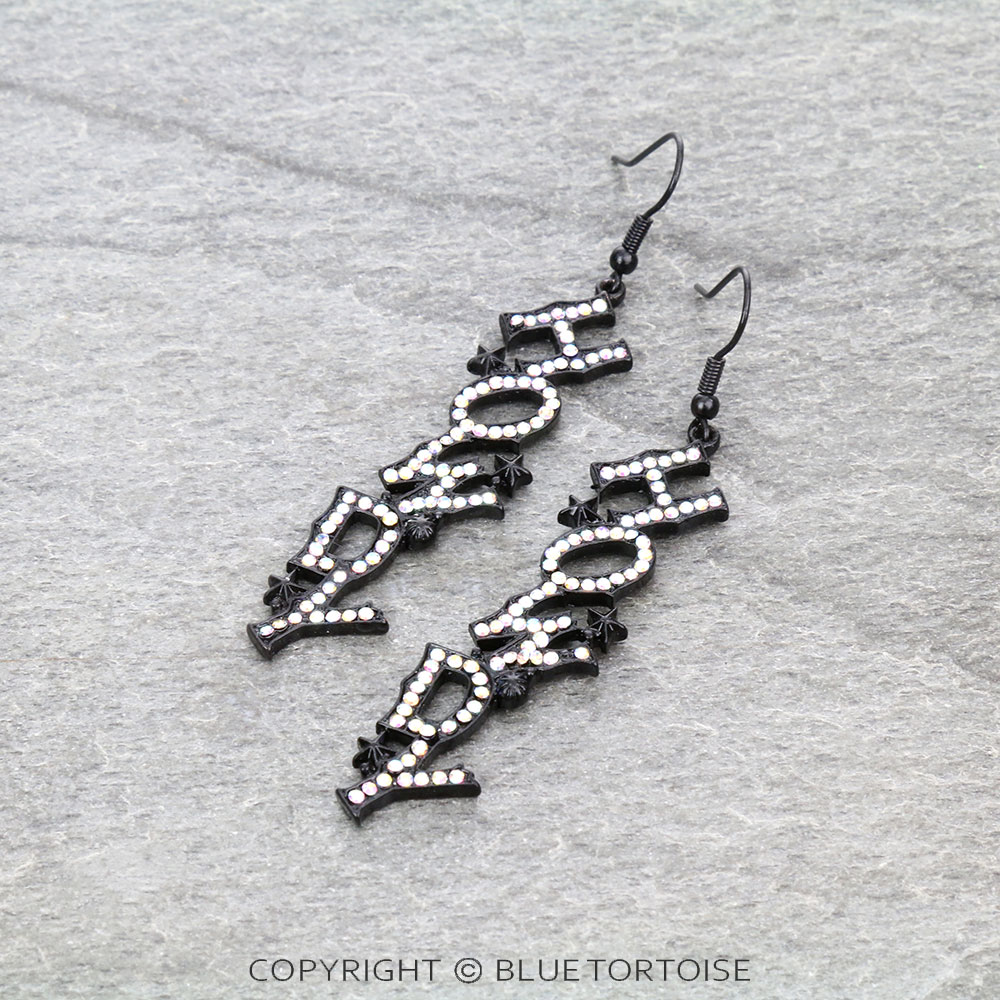 "Howdy" Stone Dangle Earrings