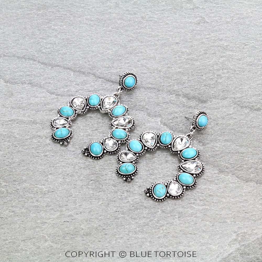 Western Squash Blossom Stud Earrings