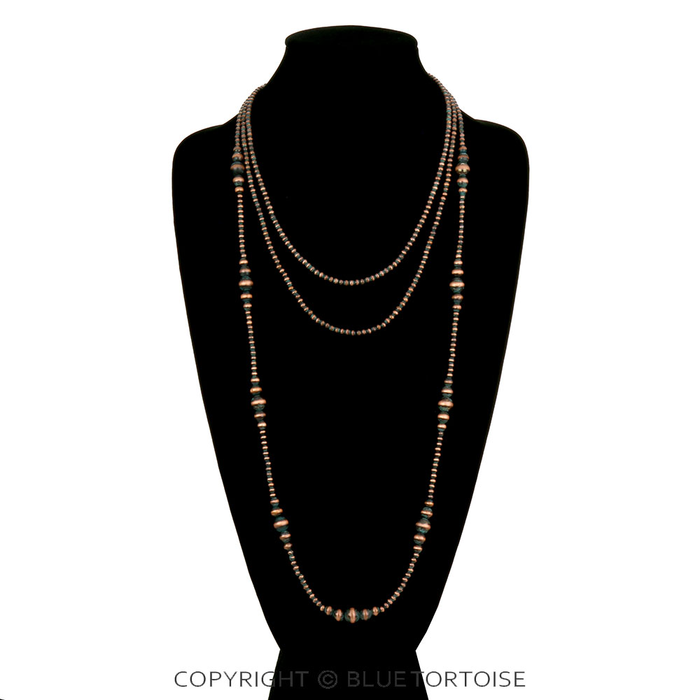 3 Row Navajo Style Pearl Necklace - Image 2