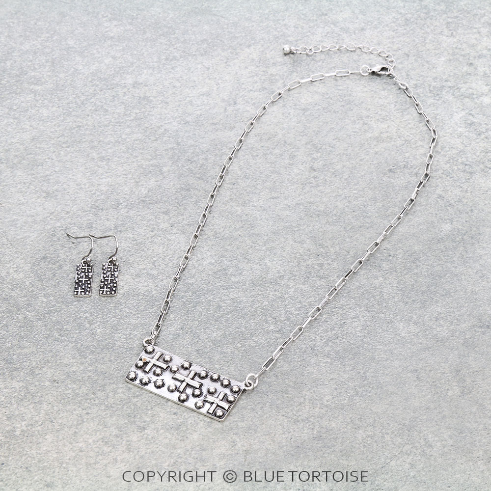 Western Design Bar Necklace Set