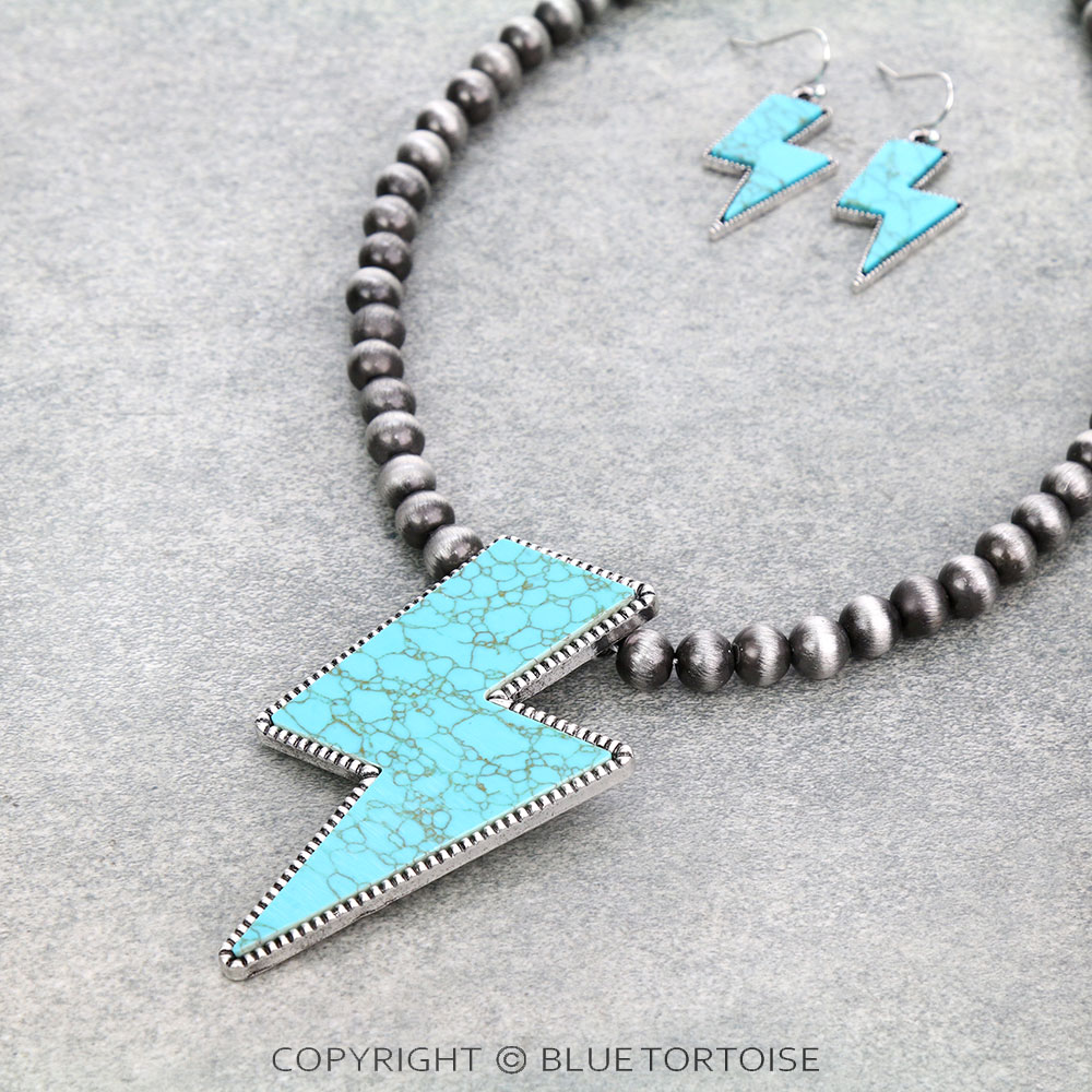 Thunder Stone Pendant Necklace Set - Image 3