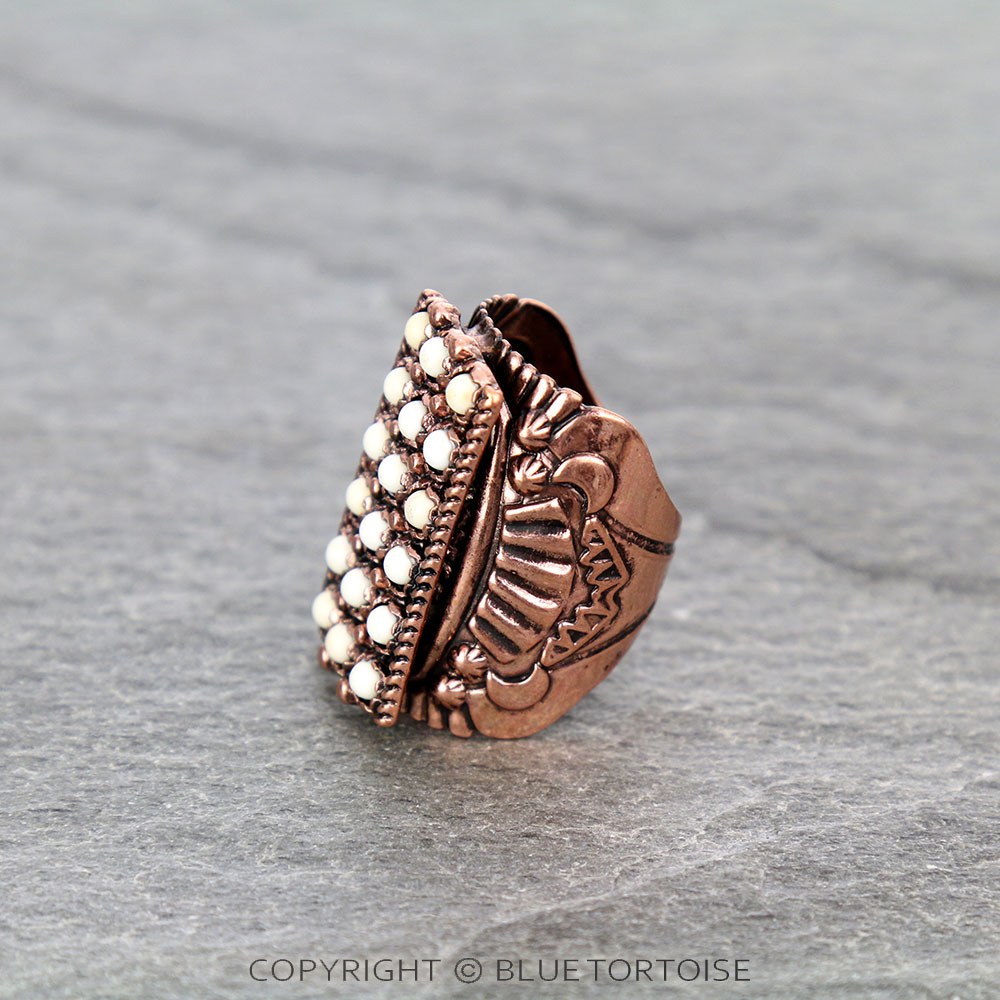 Western Design Stone Cuff Ring - Image 2