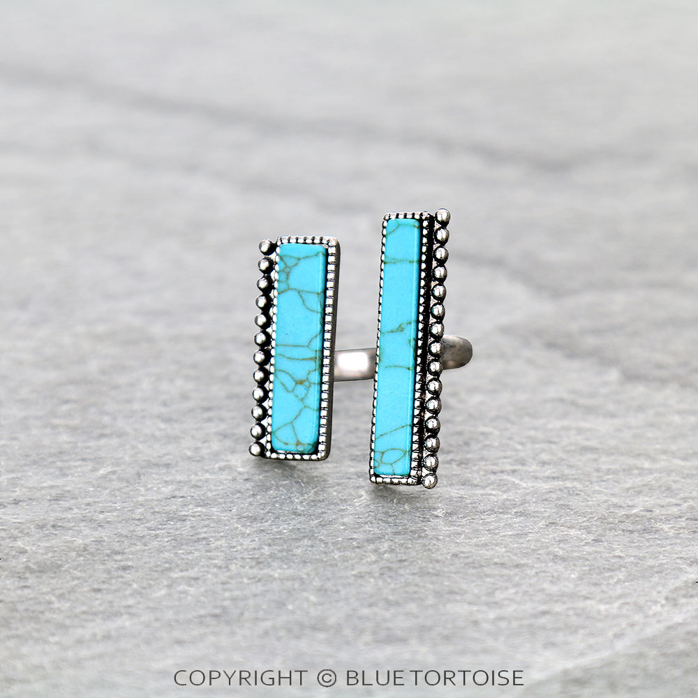 Western TQ Bar Cuff Ring