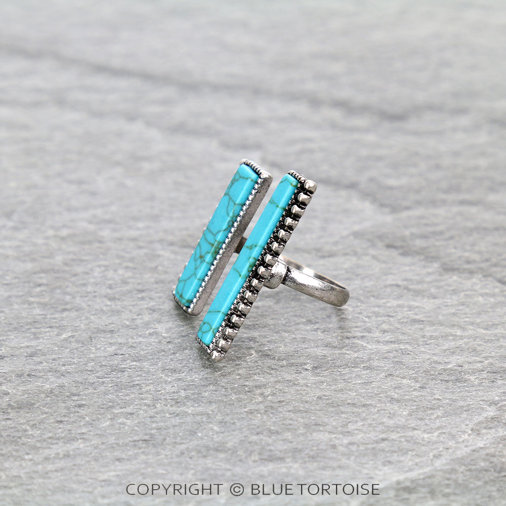 Western TQ Bar Cuff Ring - Image 2