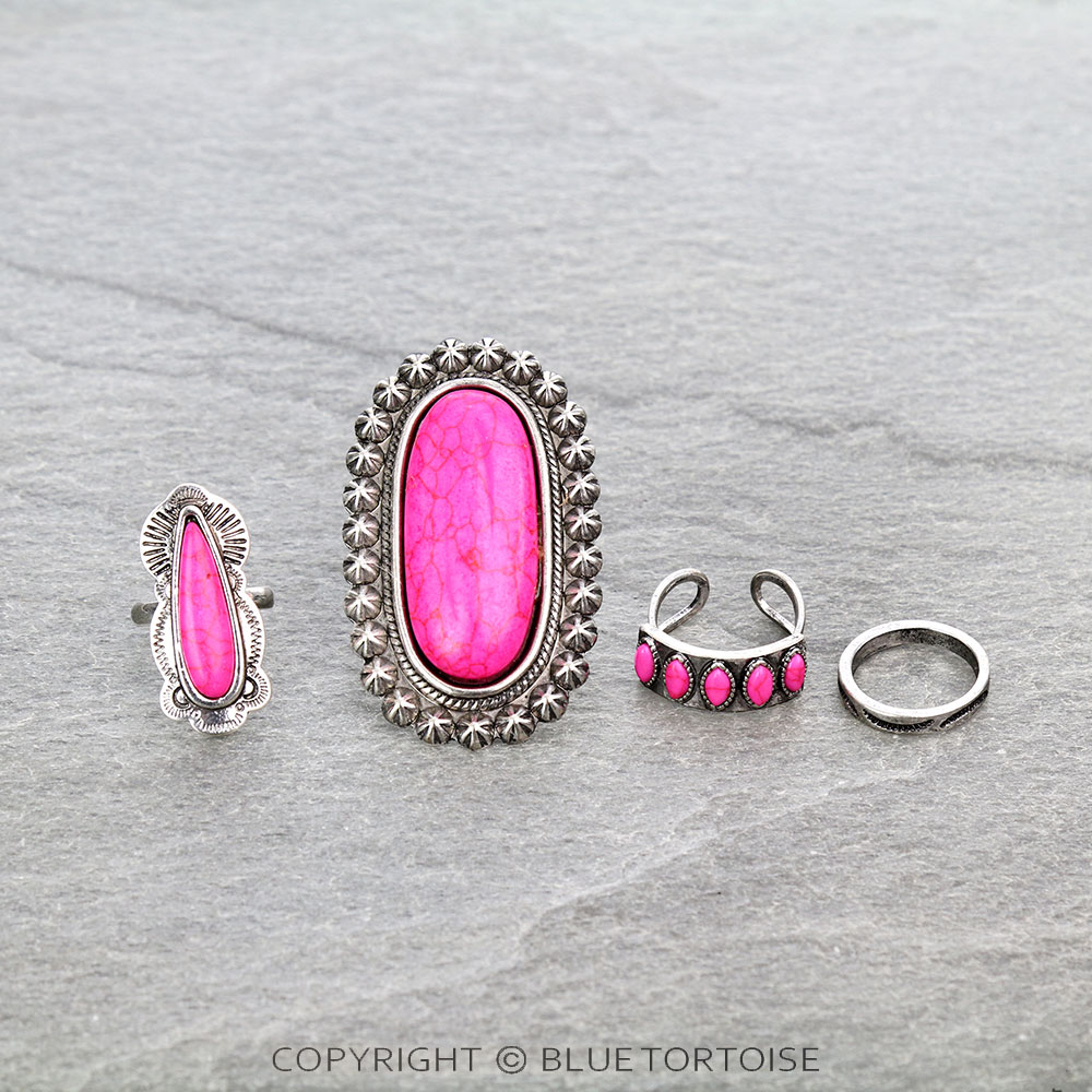Western Design 4 Cuff Ring Set