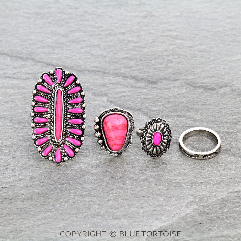 Western Design 4 Cuff Ring Set