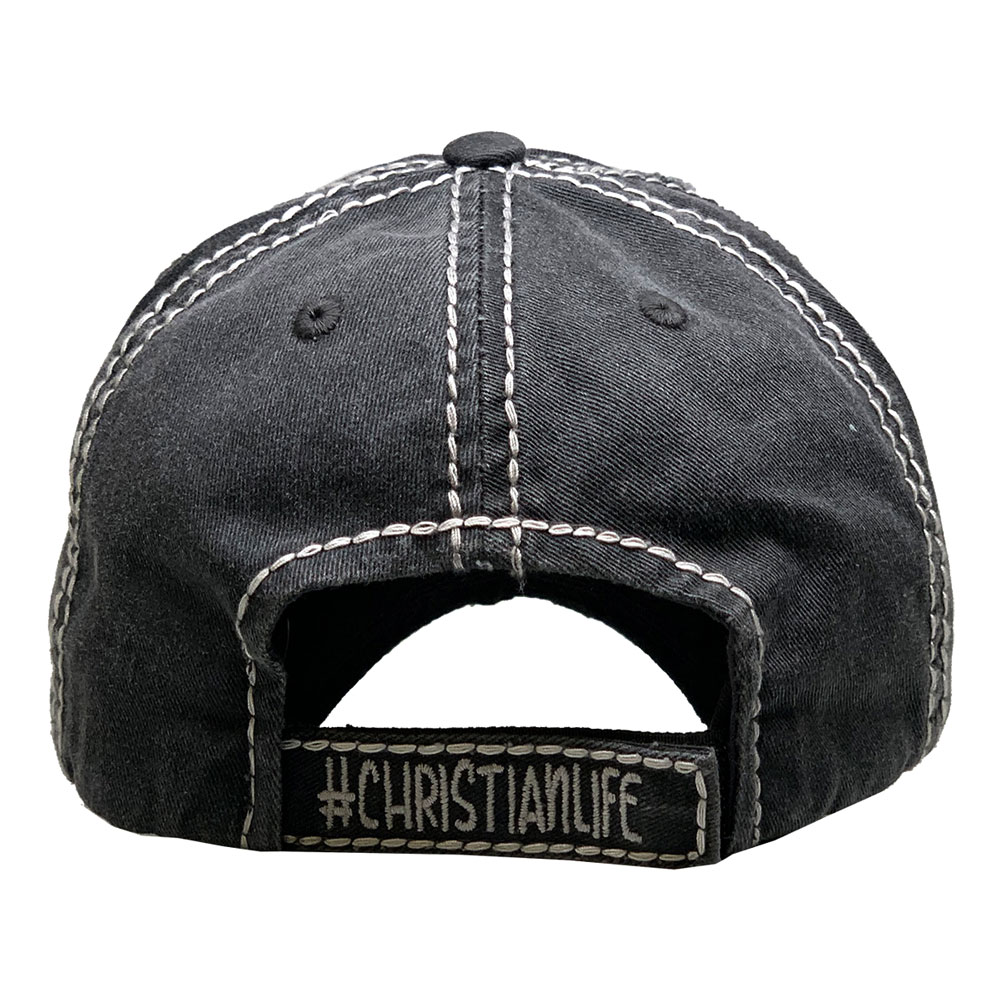 "Give Me Jesus & Coffee" Washed Vintage Ball Cap - Image 3