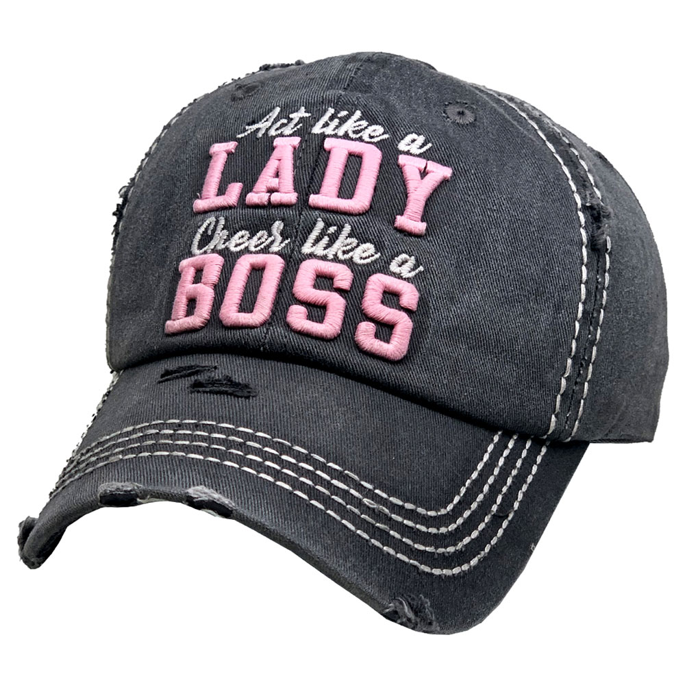 Lady Boss Washed Vintage Ball Cap - Image 2